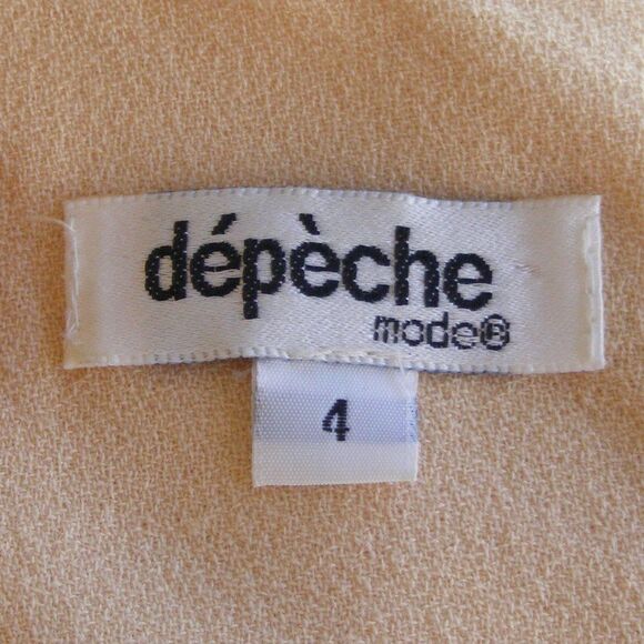 DÉPÈCHE MODE Dress, XL, Creamy Yellow, Chain Hardware, Long sleeves, Back Zipper - Picture 10 of 11